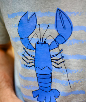 T-shirt homme "Kélig" gris motif homard