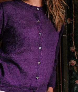 Cardigan femme "Pleuven" violet