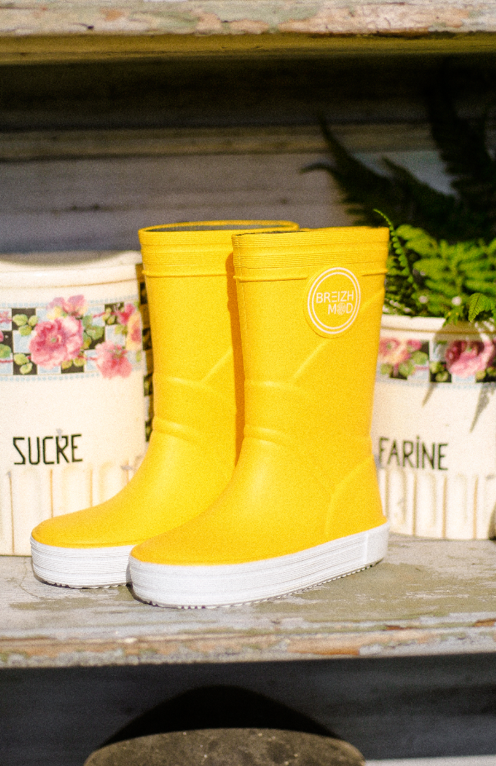 Bottes enfant jaune