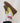 Paire de chaussons  charentaises mixte "Kerema" bouclette taupe liseré jaune fluo