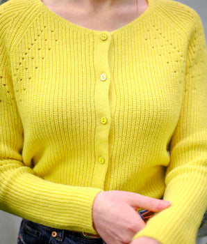 Cardigan femme "Tréhic" jaune