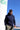Sweat-shirt capuche homme "Briantais" coton marine motif hermine