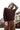 Pull femme "Bordery" choco et lurex