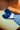 Charentaises peluche "Bugule" marine/royal