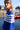 Pull marin femme "Guillec" bleu électrique/écru