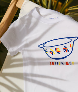 T-shirt enfant garçon "Etel" coton bio motif "bol breton"