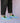 Paire de chaussons charentaises "Binic"  velours ciel liseré fluo