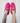 Paire de chaussons charentaises "Binic"  velours rose liseré fuchsia