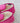 Paire de chaussons charentaises "Binic"  velours rose liseré fuchsia